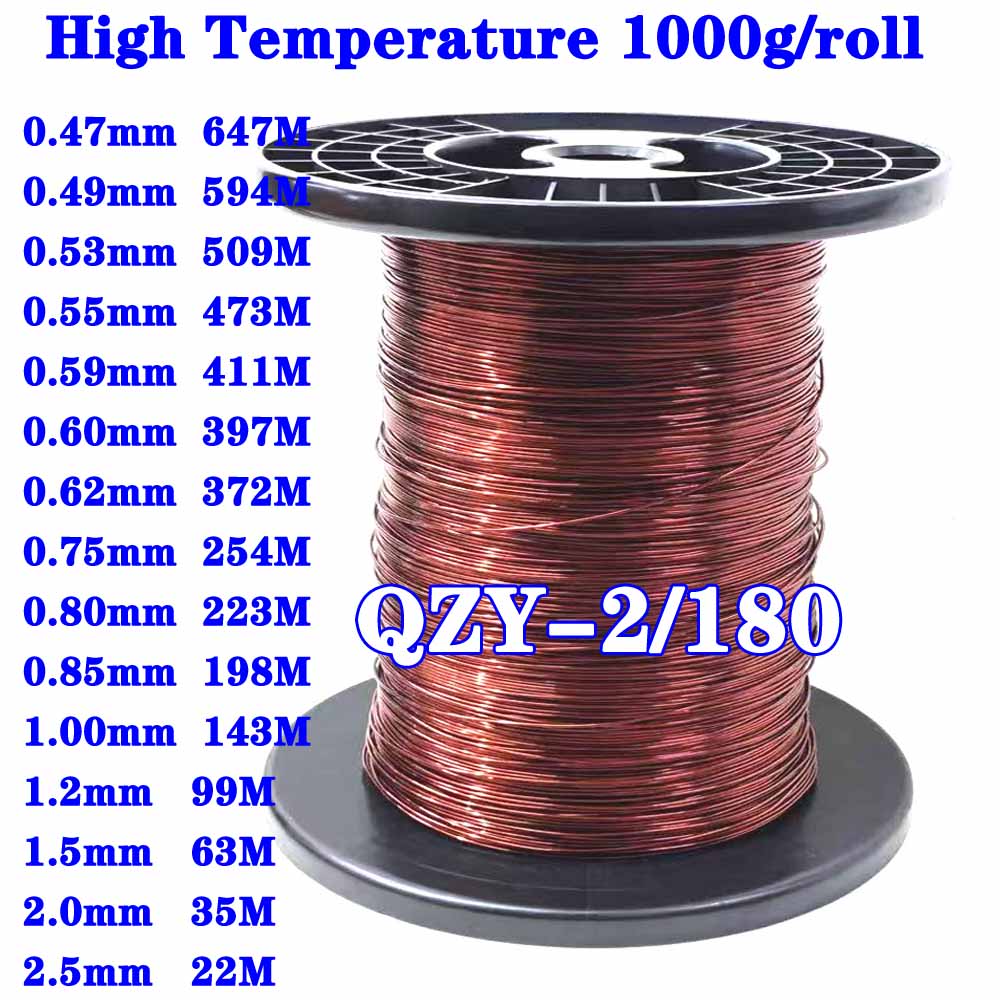Copper Wire Roll - Fio Esmaltado QZY-2/180 de Alta Resistência